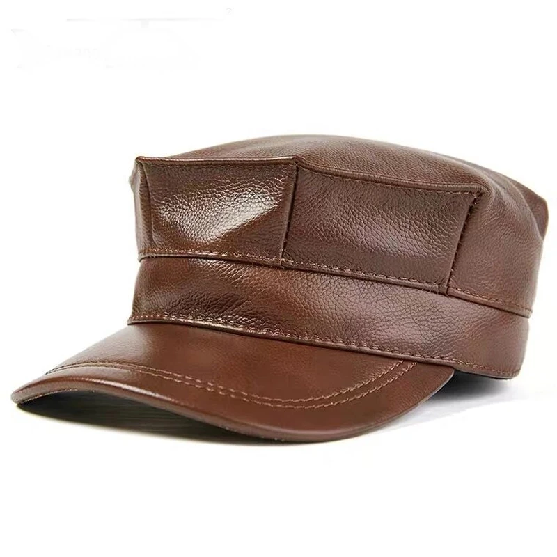 Baseball Cap Structured - Nouveau gros hiver thermique en cuir