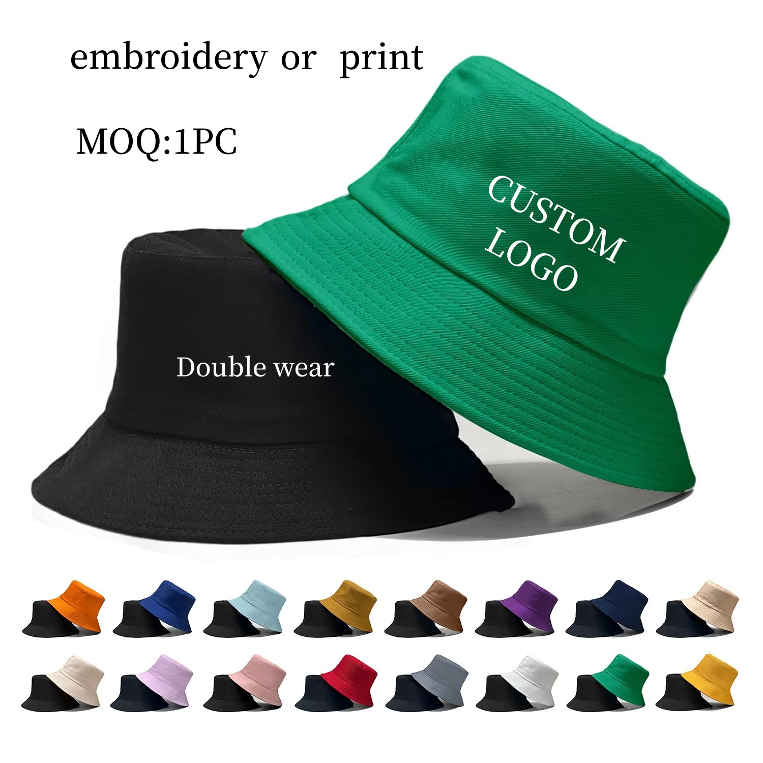 Casquette de pêcheur Double fa - Bucket Hat Cotton avis et prix